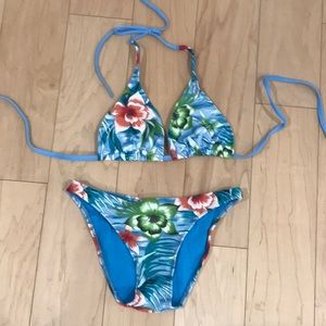 Hibiscus floral print Brazilian bikini